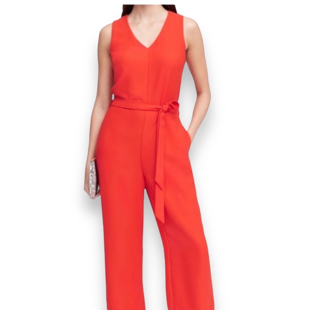Banana Republic Sleeveless Red Jumpsuit, Size 6
